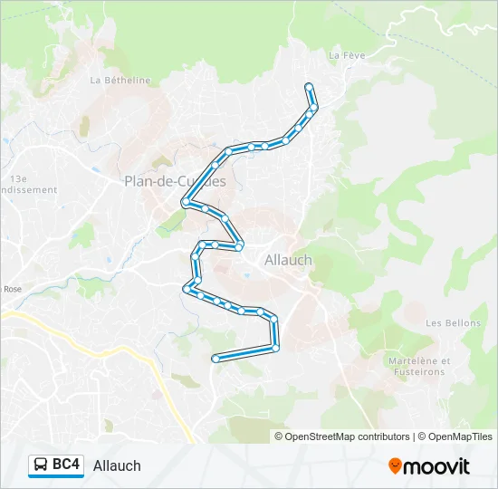 BC4 Bus Line Map