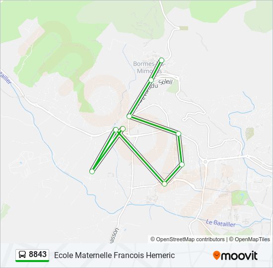 Mapa de 8843 de autobús