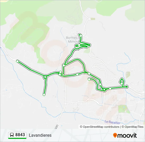 8843 Bus Line Map