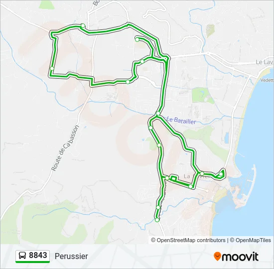 8843 Bus Line Map