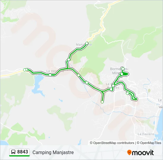 8843 Bus Line Map
