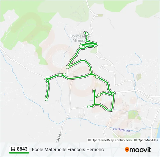 8843 Bus Line Map
