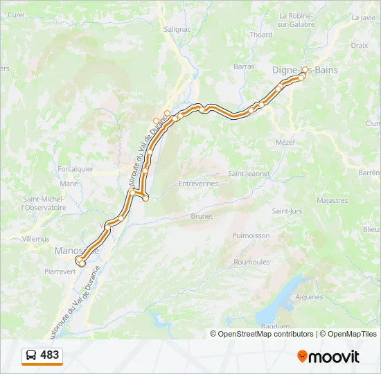 483 Bus Line Map