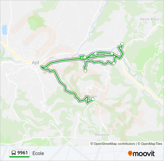 Mapa de 9961 de autobús