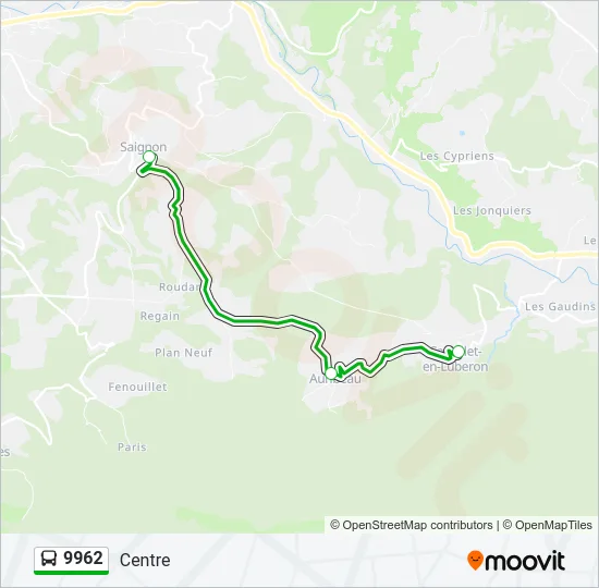 9962 Bus Line Map