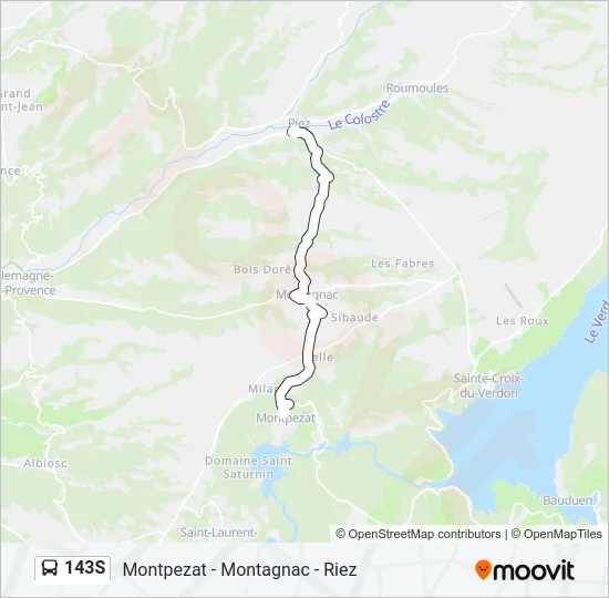 143S Bus Line Map