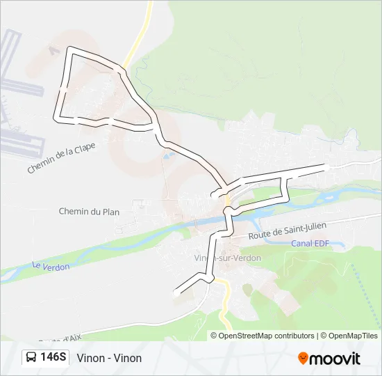 146S Bus Line Map