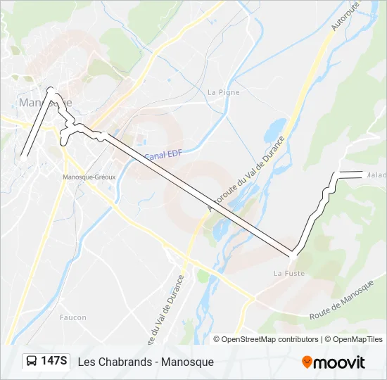 147S Bus Line Map