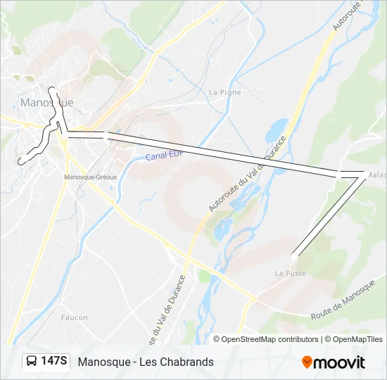147S Bus Line Map