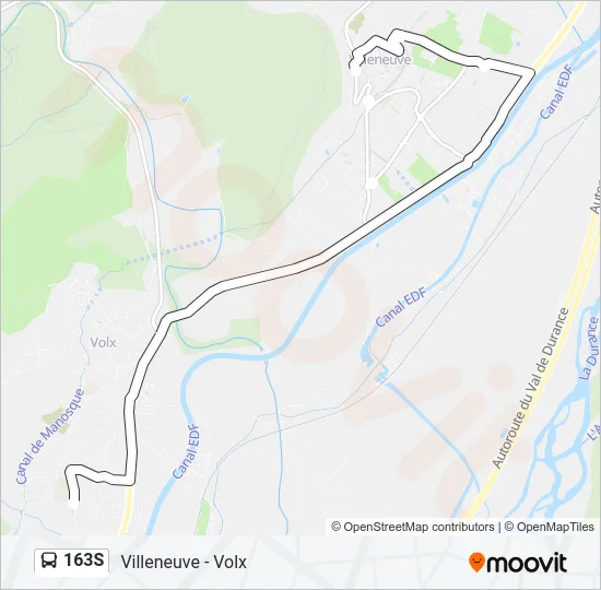 163S Bus Line Map