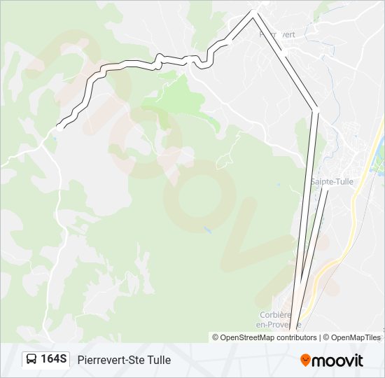 Plan de la ligne 164S de bus