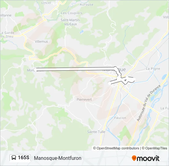 165S Bus Line Map
