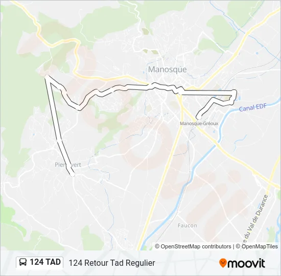 124 TAD Bus Line Map