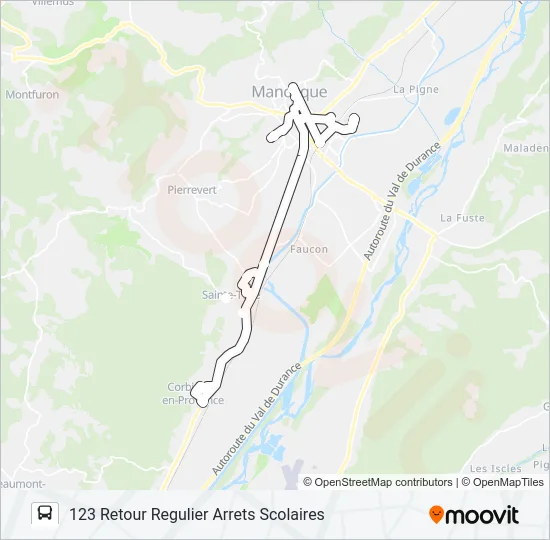 123 DLVA Bus Line Map