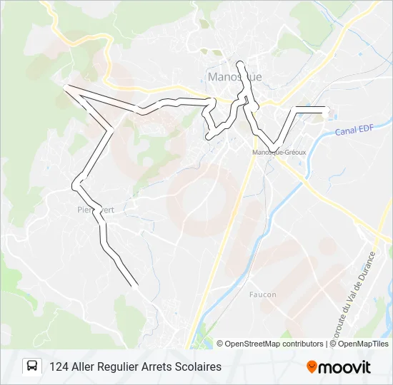 124 DLVA Bus Line Map