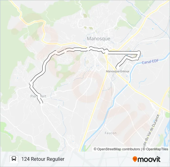 124 DLVA Bus Line Map