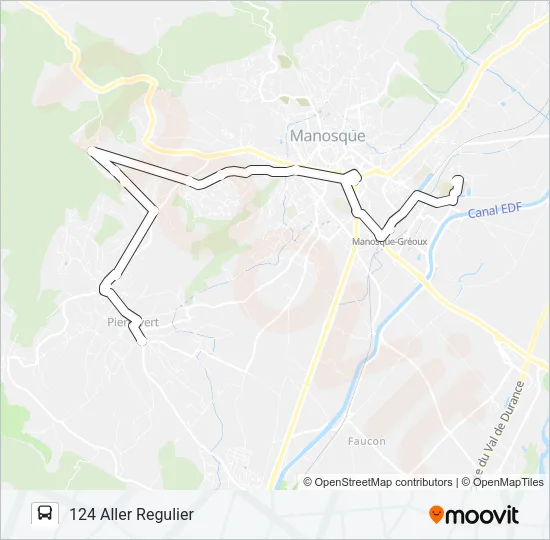 124 DLVA Bus Line Map