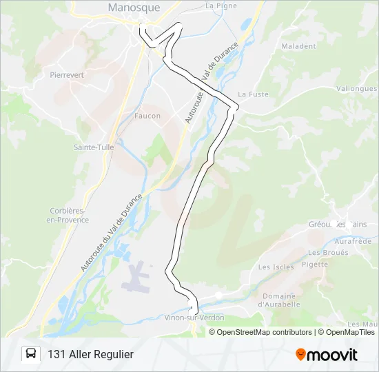 131 DLVA Bus Line Map