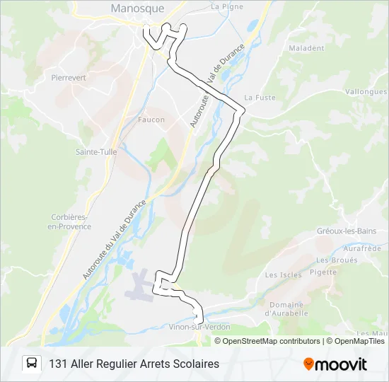 131 DLVA Bus Line Map