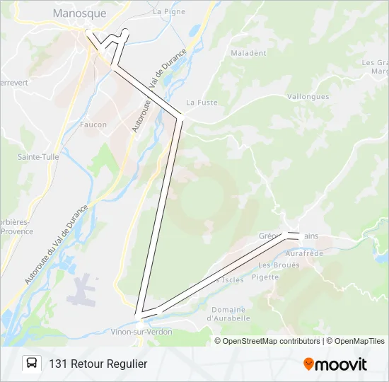 131 DLVA Bus Line Map