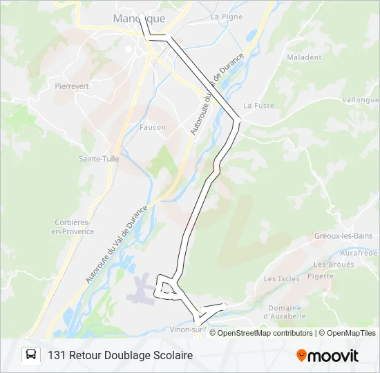 131 DLVA Bus Line Map