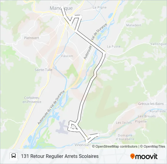 131 DLVA Bus Line Map