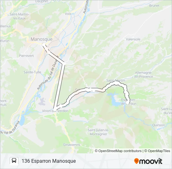 136 DLVA Bus Line Map
