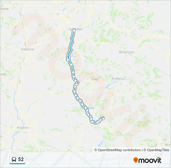 52 Bus Line Map