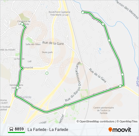 8859 bus Line Map