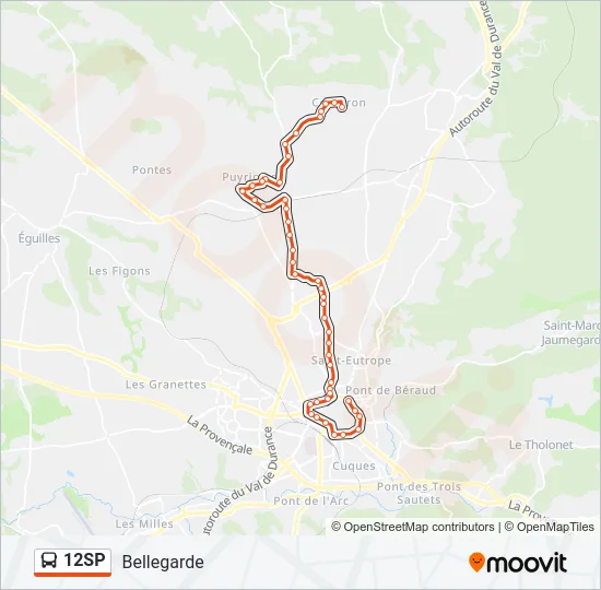 12SP Bus Line Map
