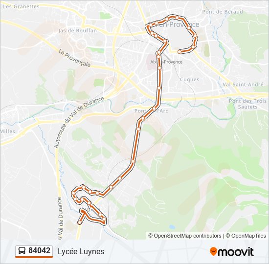 Mapa de 84042 de autobús