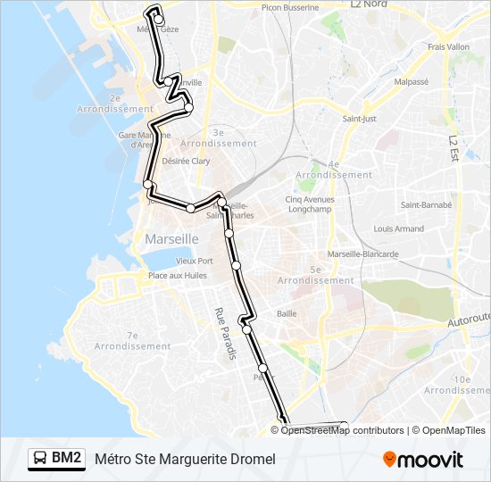 Línea Bm2: Horarios, Paradas Y Mapas - Métro Ste Marguerite Dromel ...