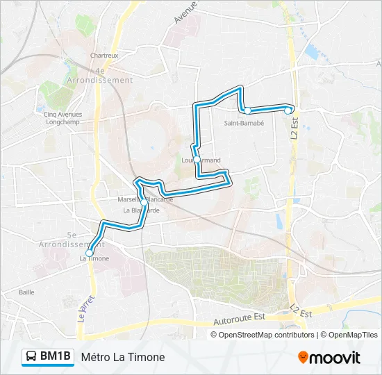 BM1B Bus Line Map