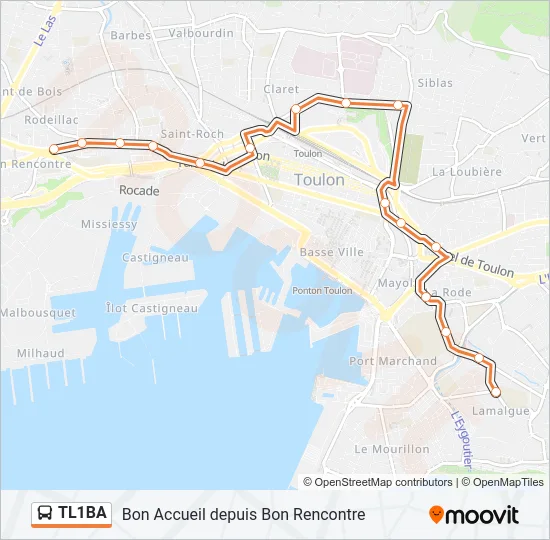 TL1BA Bus Line Map