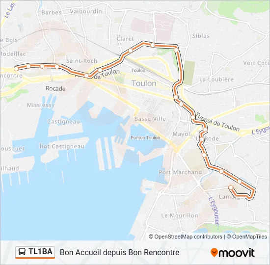 TL1BA Bus Line Map