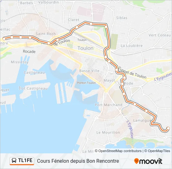 TL1FE Bus Line Map