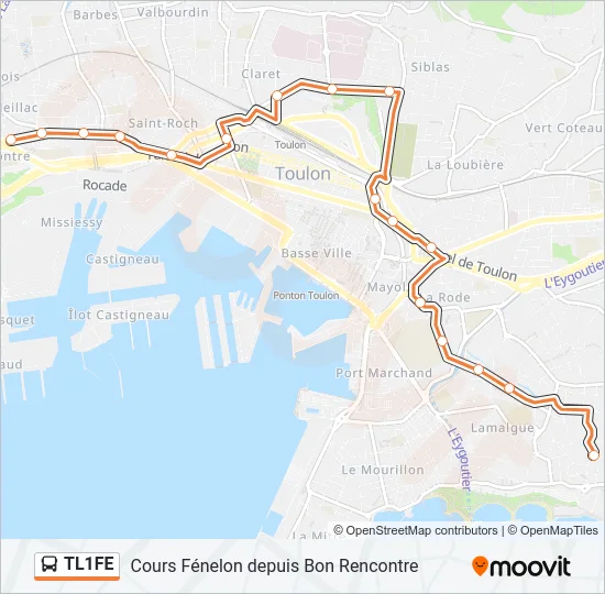 TL1FE Bus Line Map
