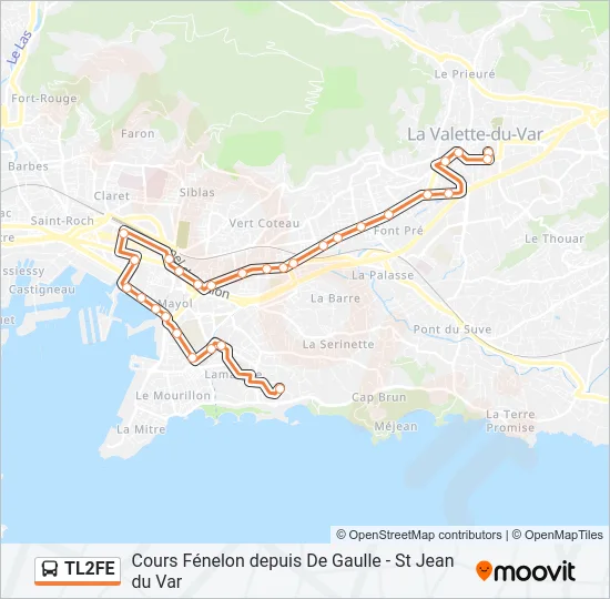 TL2FE Bus Line Map