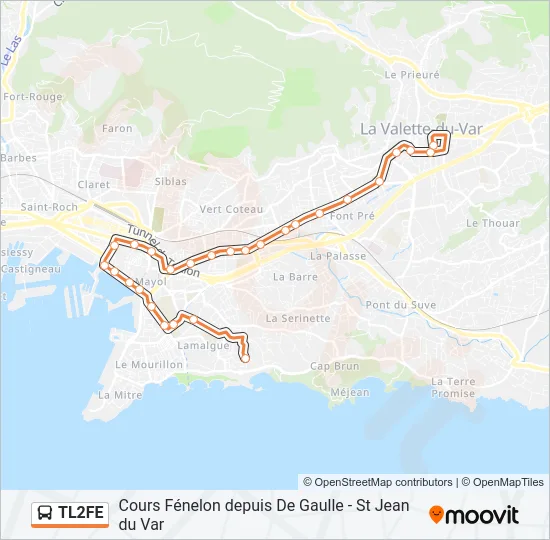 TL2FE Bus Line Map