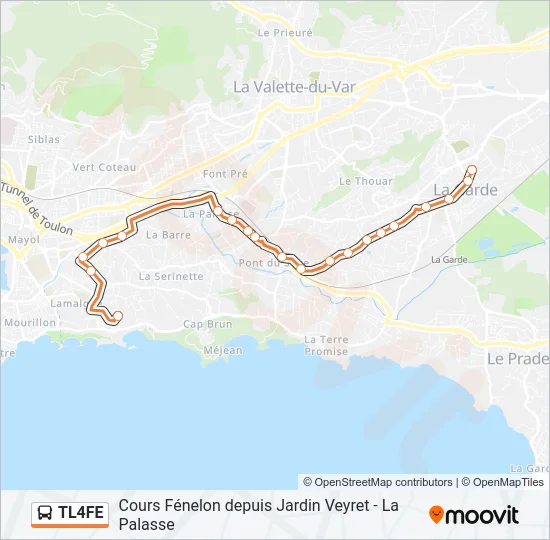 TL4FE Bus Line Map