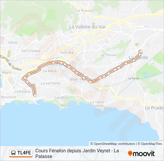 TL4FE Bus Line Map