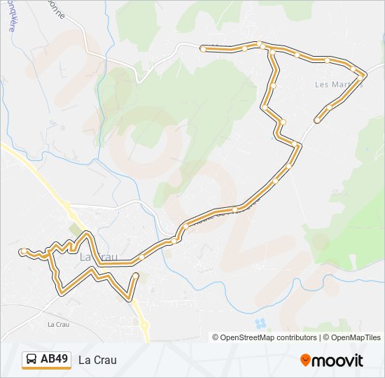 AB49 bus Line Map