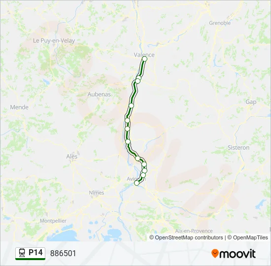 P14 Train Line Map