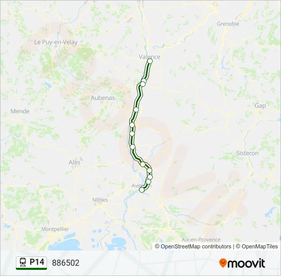 P14 Train Line Map