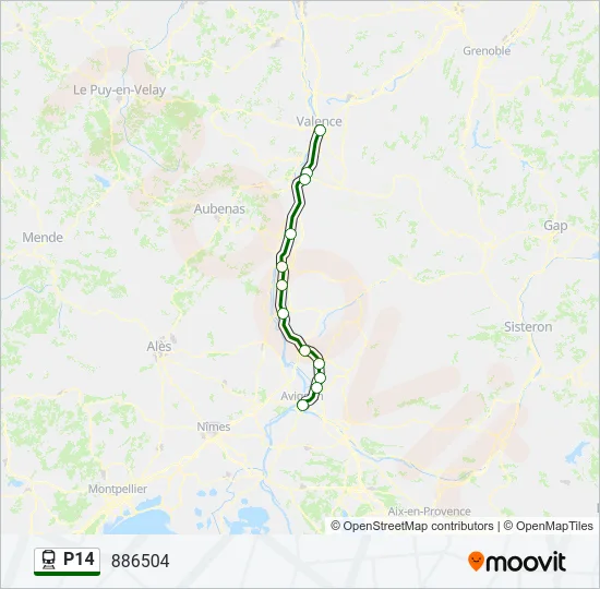 P14 Train Line Map