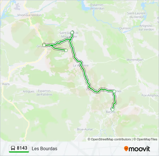 8143 Bus Line Map