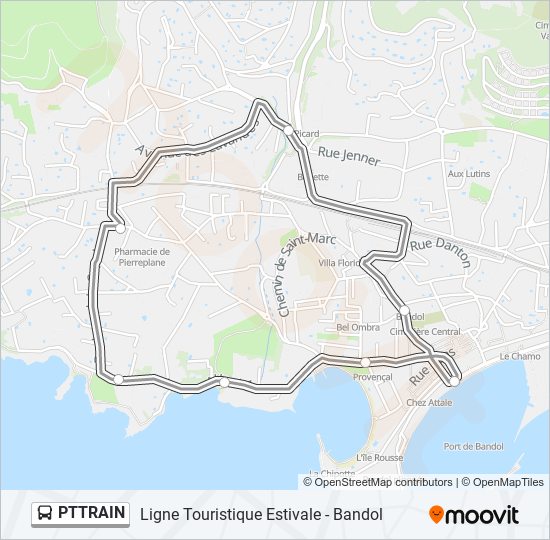 Plan de la ligne PTTRAIN de 
