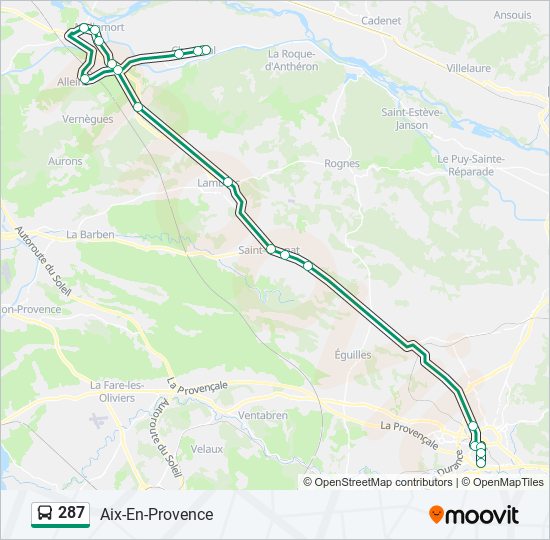 287 bus Line Map