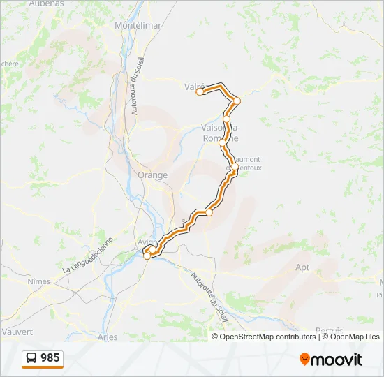 985 Bus Line Map
