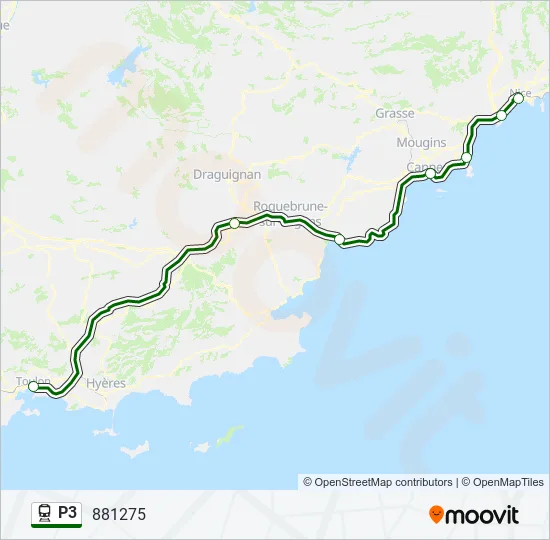 P3 Train Line Map